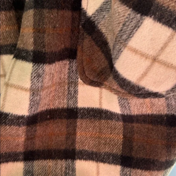 Rylee + Cru Multi Plaid Wool Blend Longline Coat 4-5 years